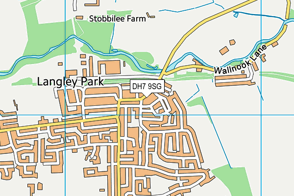 DH7 9SG map - OS VectorMap District (Ordnance Survey)