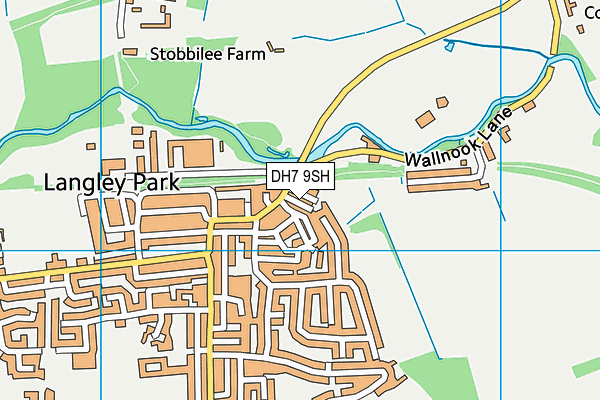 DH7 9SH map - OS VectorMap District (Ordnance Survey)