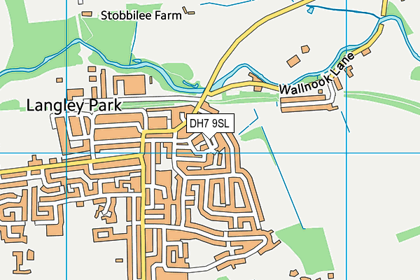 DH7 9SL map - OS VectorMap District (Ordnance Survey)