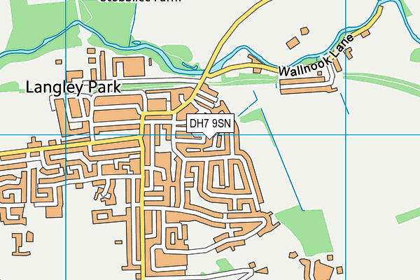 DH7 9SN map - OS VectorMap District (Ordnance Survey)