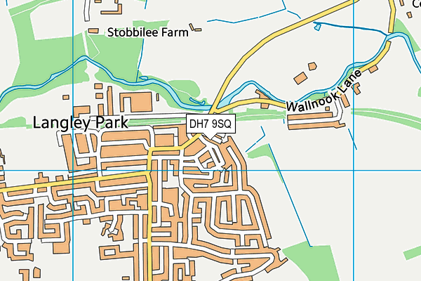 DH7 9SQ map - OS VectorMap District (Ordnance Survey)