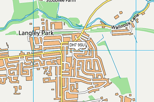 DH7 9SU map - OS VectorMap District (Ordnance Survey)