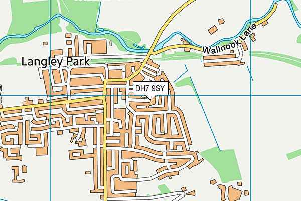 DH7 9SY map - OS VectorMap District (Ordnance Survey)
