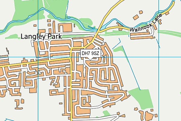 DH7 9SZ map - OS VectorMap District (Ordnance Survey)