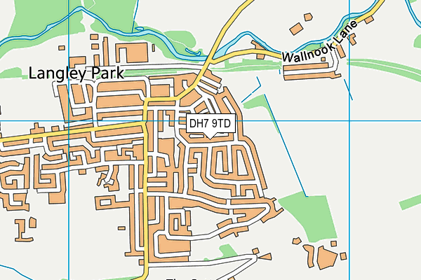 DH7 9TD map - OS VectorMap District (Ordnance Survey)