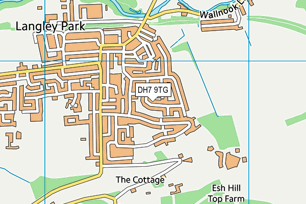 DH7 9TG map - OS VectorMap District (Ordnance Survey)