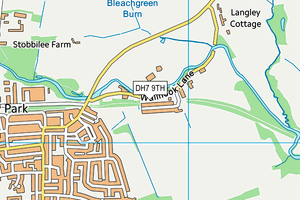 DH7 9TH map - OS VectorMap District (Ordnance Survey)