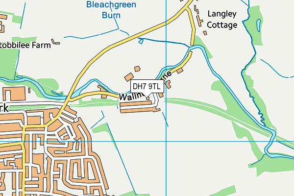 DH7 9TL map - OS VectorMap District (Ordnance Survey)