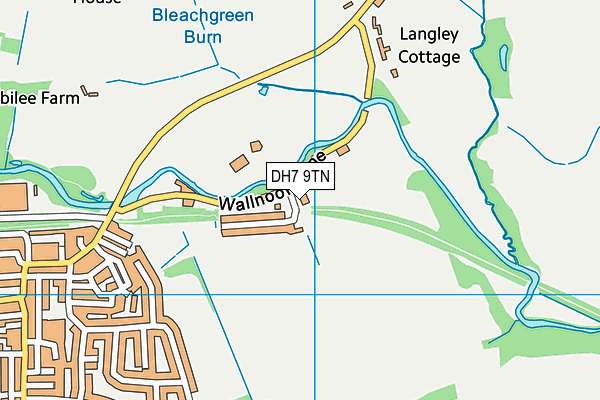 DH7 9TN map - OS VectorMap District (Ordnance Survey)