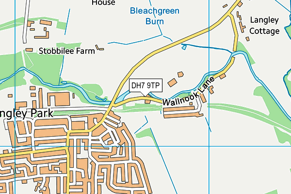 DH7 9TP map - OS VectorMap District (Ordnance Survey)