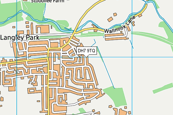 DH7 9TQ map - OS VectorMap District (Ordnance Survey)