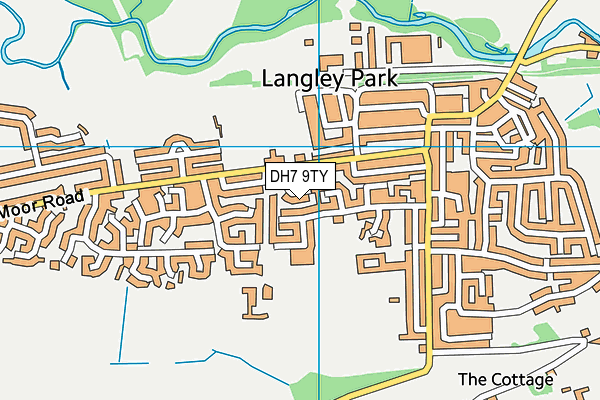 DH7 9TY map - OS VectorMap District (Ordnance Survey)