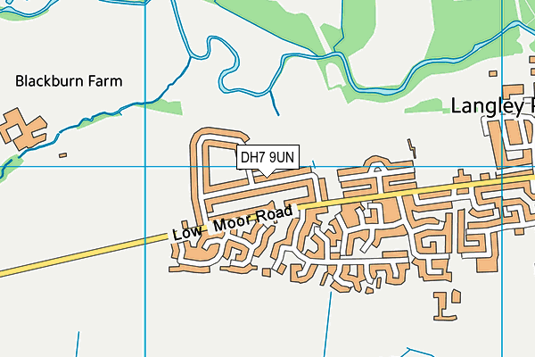 DH7 9UN map - OS VectorMap District (Ordnance Survey)