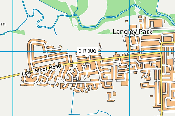 DH7 9UQ map - OS VectorMap District (Ordnance Survey)