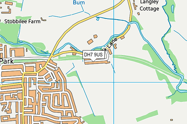 DH7 9US map - OS VectorMap District (Ordnance Survey)