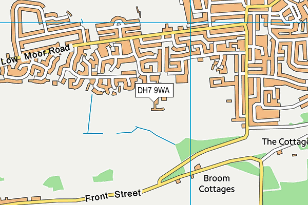 DH7 9WA map - OS VectorMap District (Ordnance Survey)