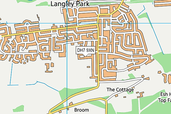 Langley Park Primary School map (DH7 9XN) - OS VectorMap District (Ordnance Survey)