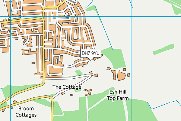 DH7 9YU map - OS VectorMap District (Ordnance Survey)