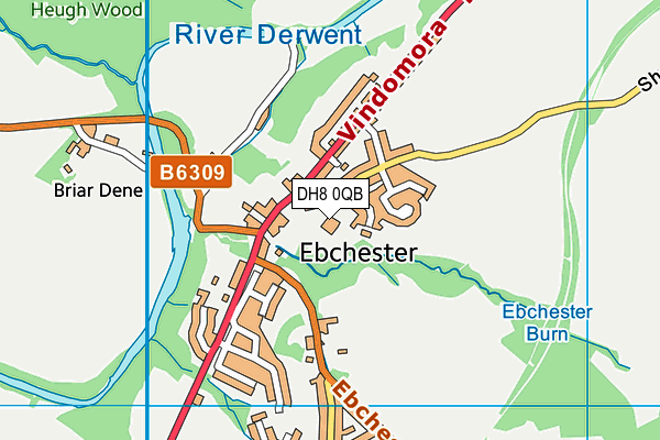 Ebchester CofE Primary School map (DH8 0QB) - OS VectorMap District (Ordnance Survey)