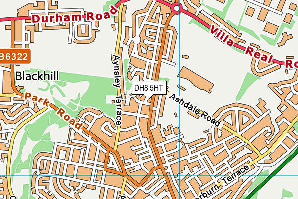 DH8 5HT map - OS VectorMap District (Ordnance Survey)