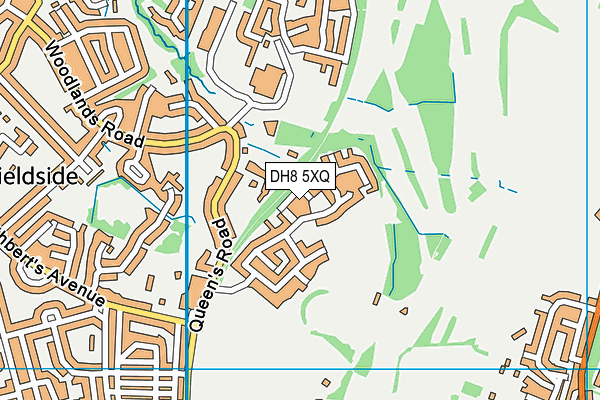 DH8 5XQ map - OS VectorMap District (Ordnance Survey)