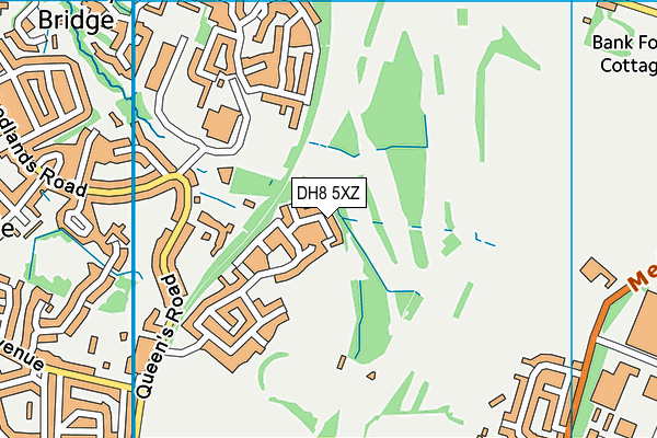 DH8 5XZ map - OS VectorMap District (Ordnance Survey)