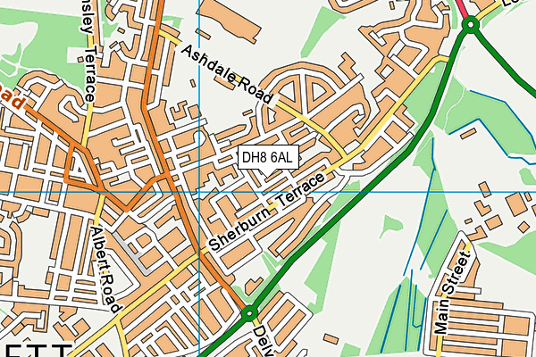 DH8 6AL map - OS VectorMap District (Ordnance Survey)