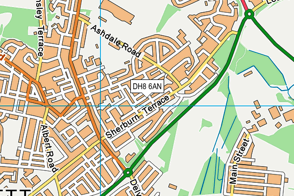 DH8 6AN map - OS VectorMap District (Ordnance Survey)