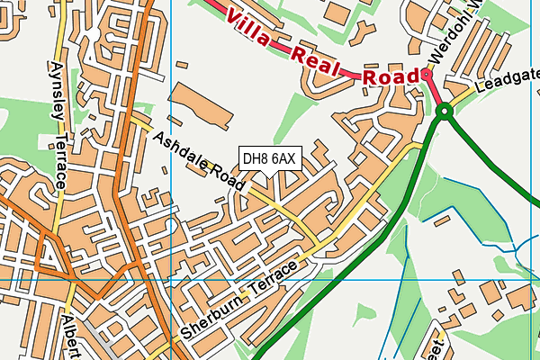 DH8 6AX map - OS VectorMap District (Ordnance Survey)