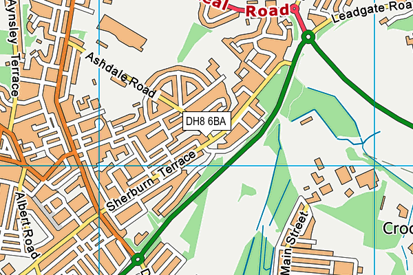 DH8 6BA map - OS VectorMap District (Ordnance Survey)