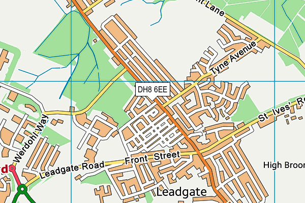 DH8 6EE map - OS VectorMap District (Ordnance Survey)