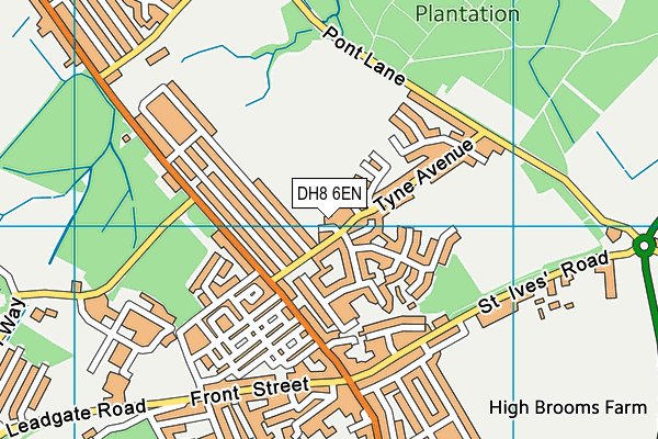 DH8 6EN map - OS VectorMap District (Ordnance Survey)