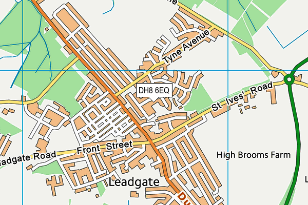 DH8 6EQ map - OS VectorMap District (Ordnance Survey)