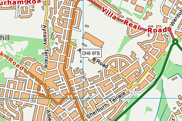 DH8 6FB map - OS VectorMap District (Ordnance Survey)