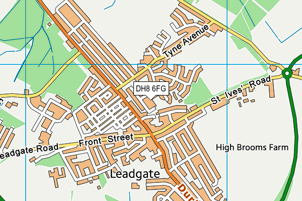 DH8 6FG map - OS VectorMap District (Ordnance Survey)