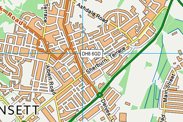 DH8 6GD map - OS VectorMap District (Ordnance Survey)