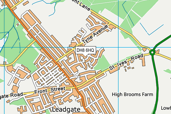 DH8 6HQ map - OS VectorMap District (Ordnance Survey)