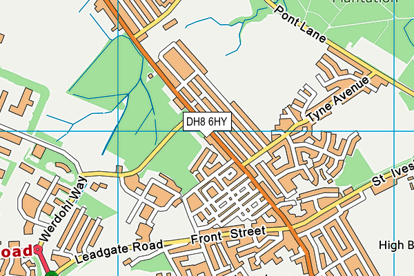 DH8 6HY map - OS VectorMap District (Ordnance Survey)