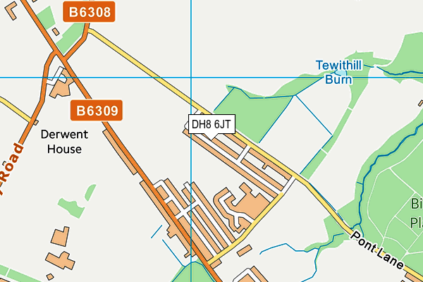 DH8 6JT map - OS VectorMap District (Ordnance Survey)