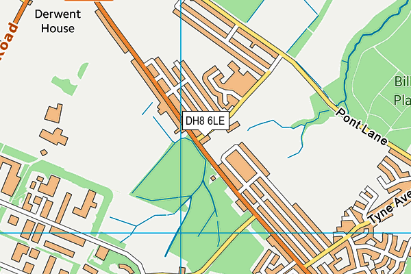 DH8 6LE map - OS VectorMap District (Ordnance Survey)