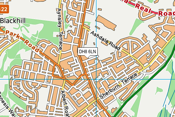 DH8 6LN map - OS VectorMap District (Ordnance Survey)