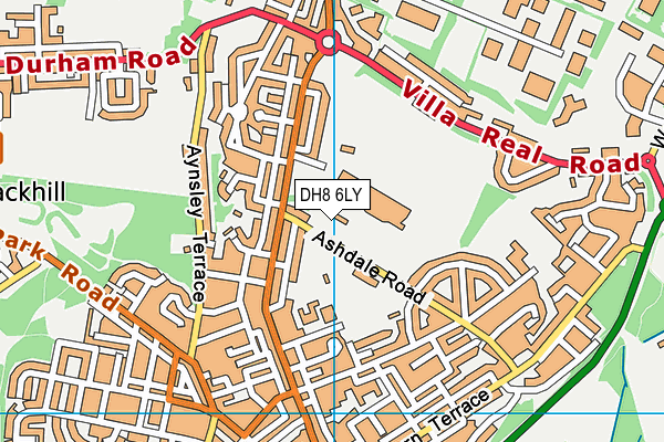 Sherburn Park map (DH8 6LY) - OS VectorMap District (Ordnance Survey)