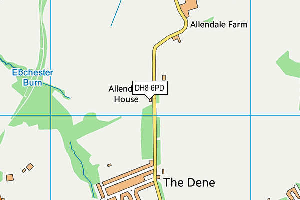 DH8 6PD map - OS VectorMap District (Ordnance Survey)