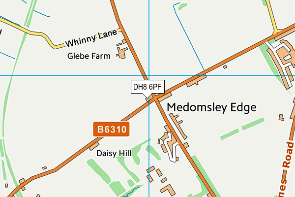 DH8 6PF map - OS VectorMap District (Ordnance Survey)