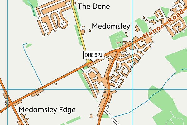DH8 6PJ map - OS VectorMap District (Ordnance Survey)