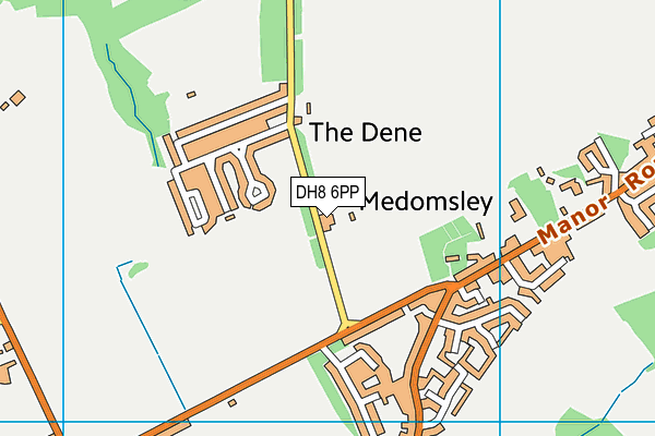 DH8 6PP map - OS VectorMap District (Ordnance Survey)