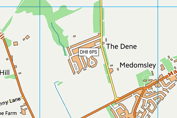 DH8 6PS map - OS VectorMap District (Ordnance Survey)
