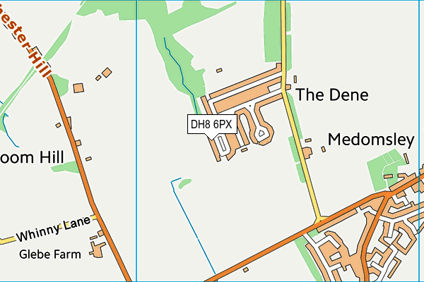 DH8 6PX map - OS VectorMap District (Ordnance Survey)