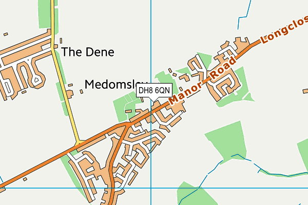 Map of THE OAK (MEDOMSLEY) LTD at district scale