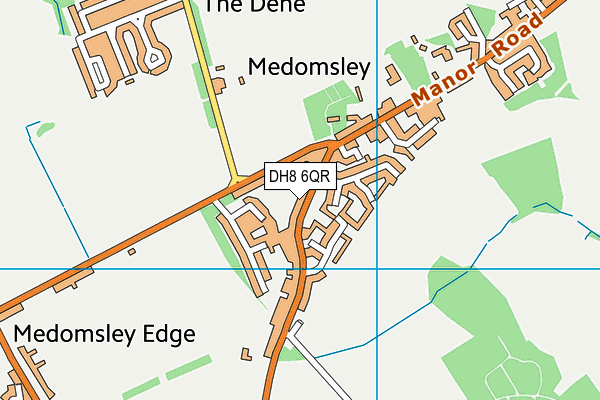 DH8 6QR map - OS VectorMap District (Ordnance Survey)